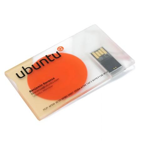 Transparent Swivel USB Card Flash Drive by Corporate Gift Store Singapore
