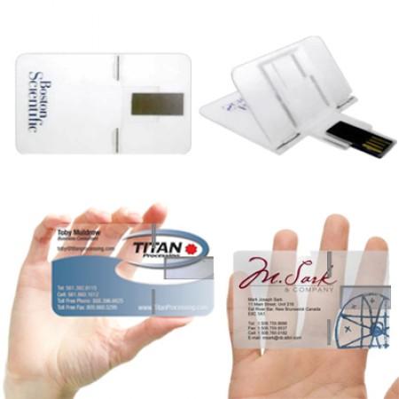 Transparent FoldCard USB Flash Drive by Corporate Gift Store Singapore