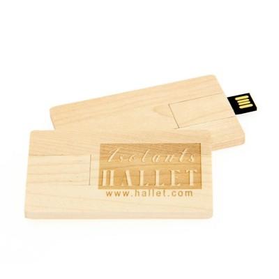Wooden Card USB Flash Drive by Corporate Gift Store Singapore