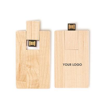 Wooden Card USB Flash Drive by Corporate Gift Store Singapore