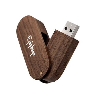 Swivel Wooden USB Flash Drive by Corporate Gift Store Singapore