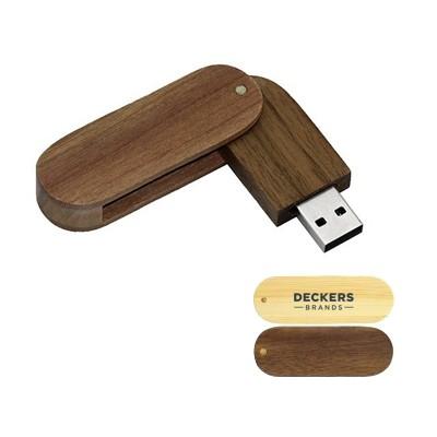 Swivel Wooden USB Flash Drive by Corporate Gift Store Singapore