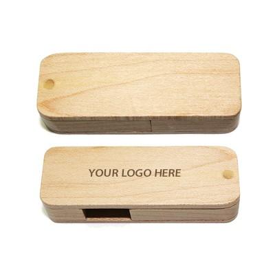 Wooden Rectangle USB Flash Drive by Corporate Gift Store Singapore