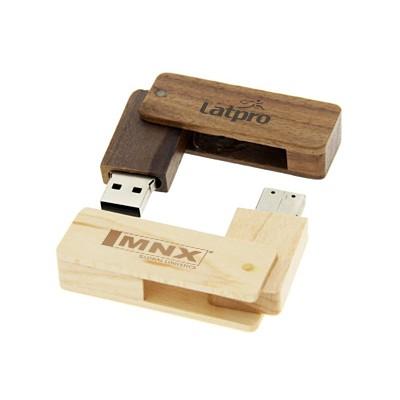 Wooden Rectangle USB Flash Drive by Corporate Gift Store Singapore