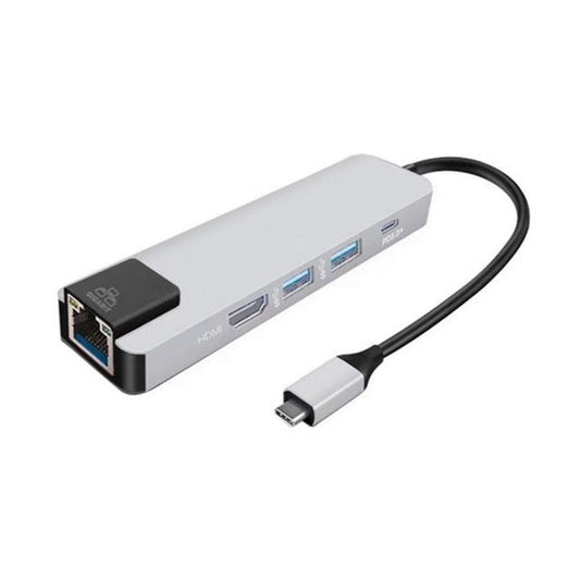 5 in 1 Type C Adapter with Ethernet by Corporate Gift Store Singapore