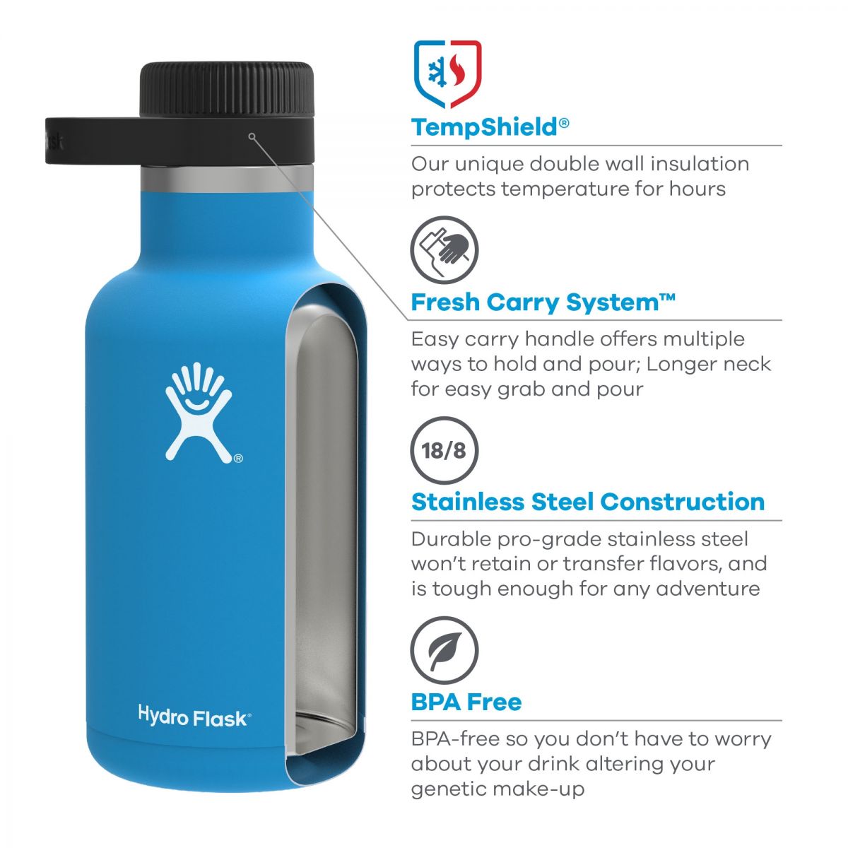 HydroFlask 64 oz Growler Flask by Corporate Gift Store Singapore