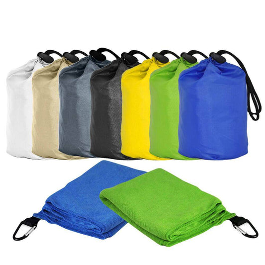 Microfiber Sports Towel with Carabiner by Corporate Gift Store Singapore