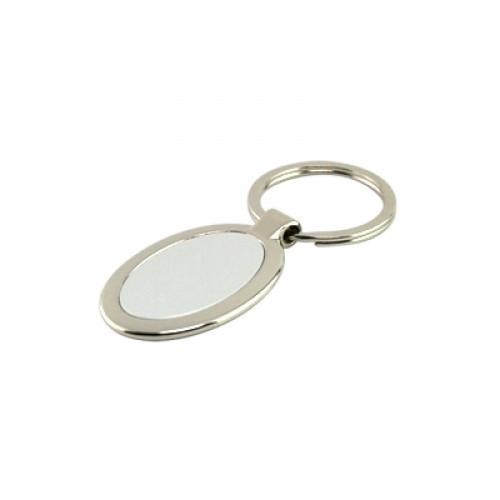 Metal Keychain In Oval Shape by Corporate Gift Store Singapore