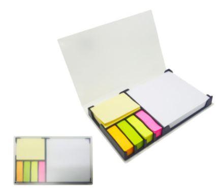 Notepad with post-it in translucent PVC cover by Corporate Gift Store Singapore