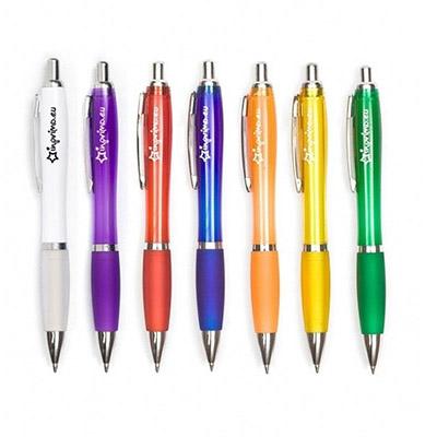 Plastic Ball Pen with Rubber Grip by Corporate Gift Store Singapore