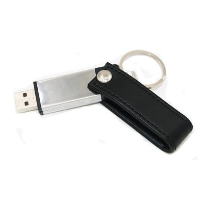 Premium Swivel Leather USB Drive by Corporate Gift Store Singapore