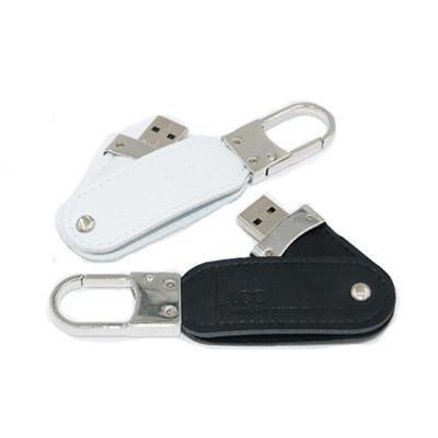 Swivel Leather USB Drive by Corporate Gift Store Singapore