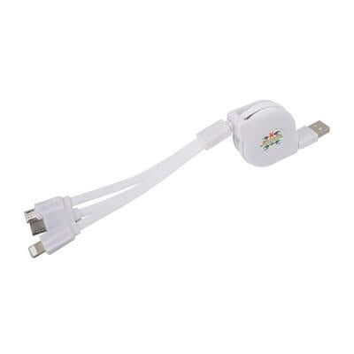 3 in 1 Retractable Cable with Type C by Corporate Gift Store Singapore