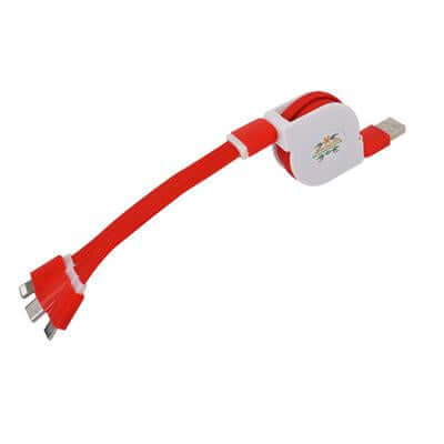 3 in 1 Retractable Cable with Type C by Corporate Gift Store Singapore