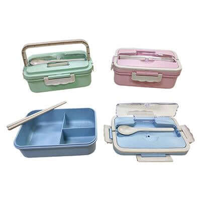 Wheat Straw Bento Lunch Box with handle by Corporate Gift Store Singapore