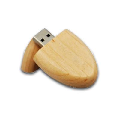 Wooden Oval Shaped USB Flash Drive | gifts shop