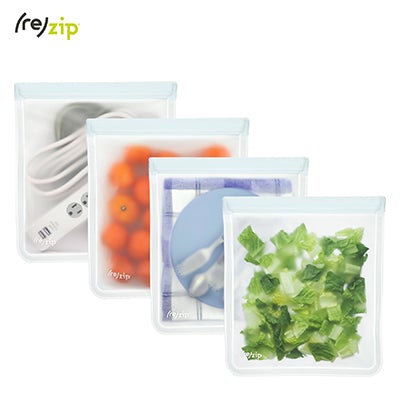 Rezip Lay-Flat Gallon Leakproof Reusable Storage Bag 4-pack kit by Corporate Gift Store Singapore